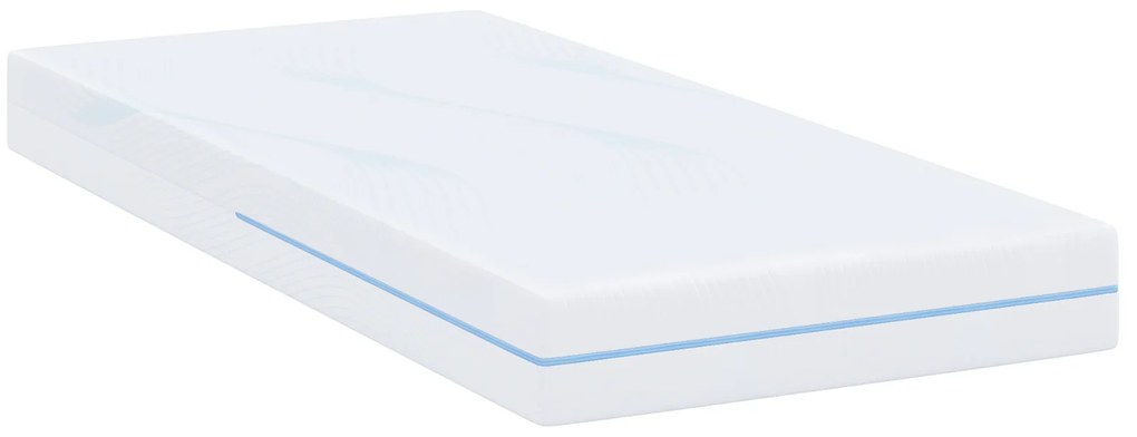 vidaXL Στρώματα Λευκό 80 x 200 cm 100% ύφασμα πολυεστέρα με τζακάρ