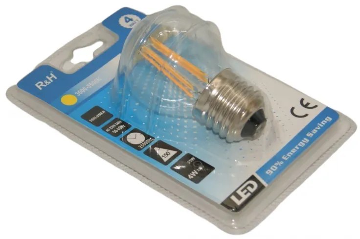 LED ΛΑΜΠΑ E27/4W/300Lm/3000K G45-4W-Y-G45-4W-Y