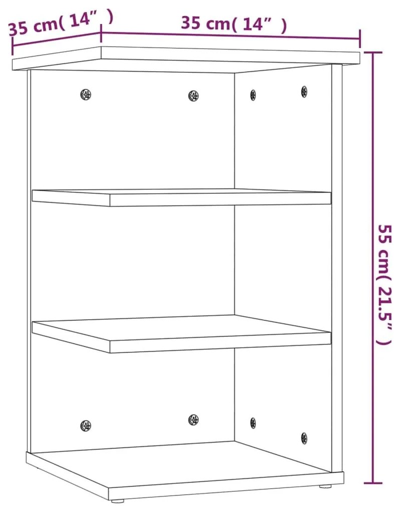 Βοηθητικό Ντουλάπι Sonoma Δρυς 35 x 35 x 55 εκ. από Επεξ. Ξύλο - Καφέ