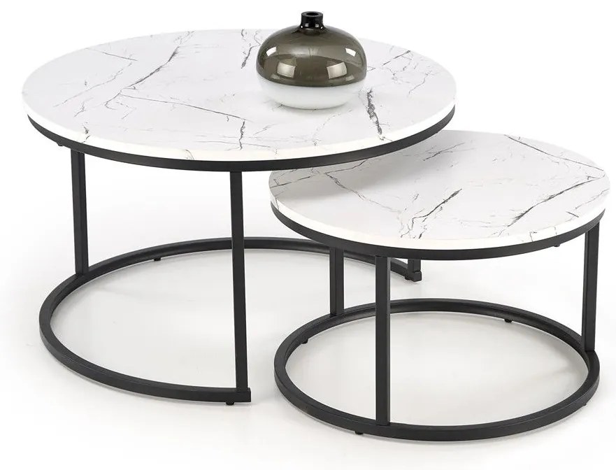 Uni 2 Τραπεζακι Σαλονιου Γκρι Μαρμαρο 120x60x45