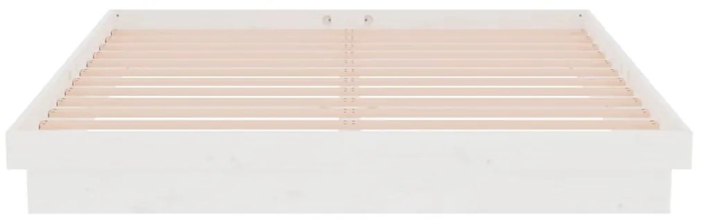 vidaXL Πλαίσιο Κρεβατιού Λευκό 160 x 200 εκ. από Μασίφ Ξύλο