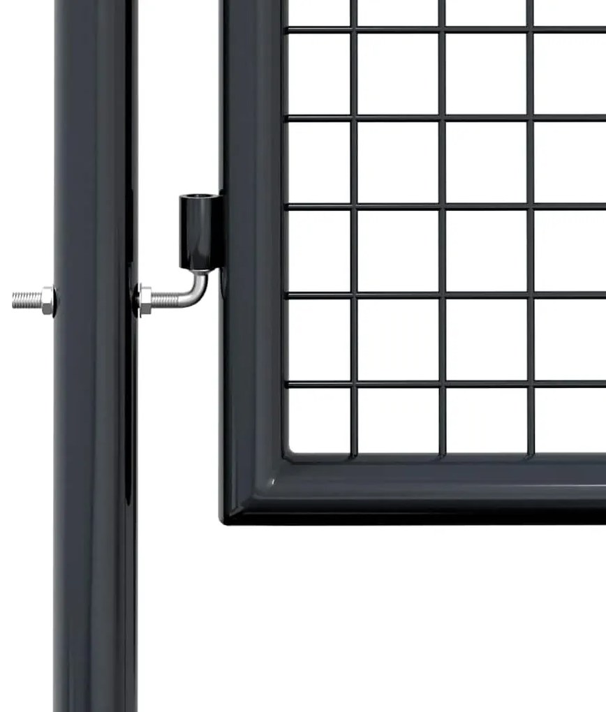 vidaXL Πόρτα Κήπου με Πλέγμα Γκρι 100x125 εκ. από Γαλβανισμένο Ατσάλι