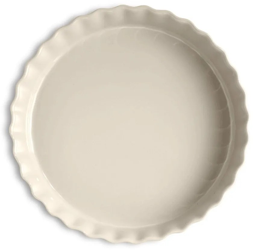 Σκεύος Τάρτας Βαθύ Argile EH026032 32cm 3Lt Cream Emile Henry Κεραμικό