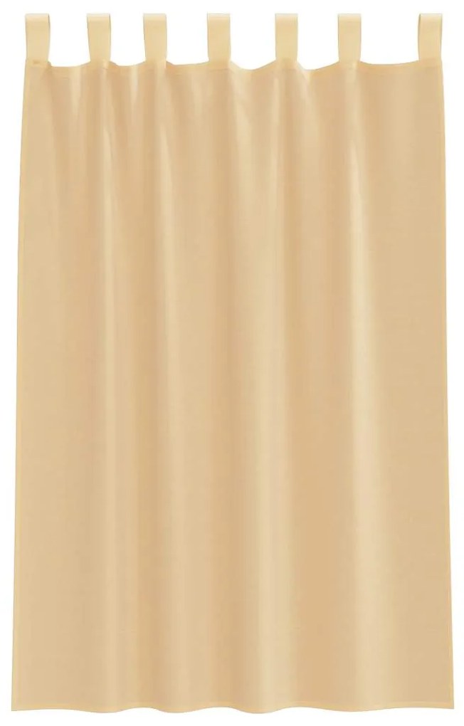 vidaXL Κουρτίνες Voile με βρόχους 2 τεμάχια Άμμος 140x175 cm