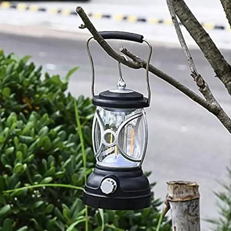 Επαναφορτιζόμενο LED Φανάρι Κάμπινγκ - Vintage camping lamp