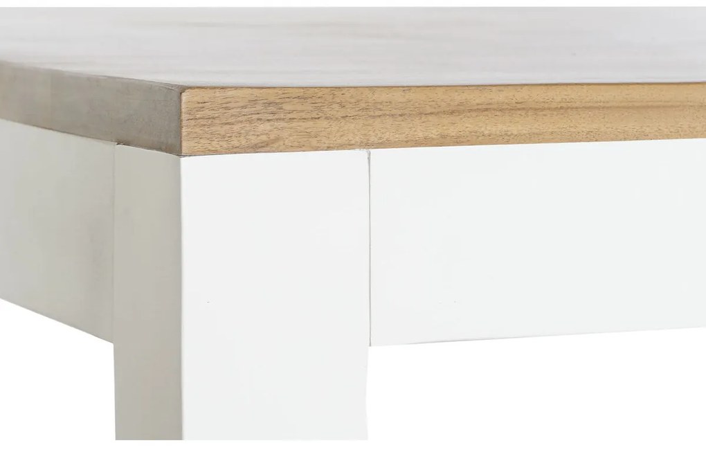 Τραπεζαρία DKD Home Decor Λευκό Καφέ ξύλο ακακίας Ξύλο από Μάνγκο 200 x 100 x 80 cm
