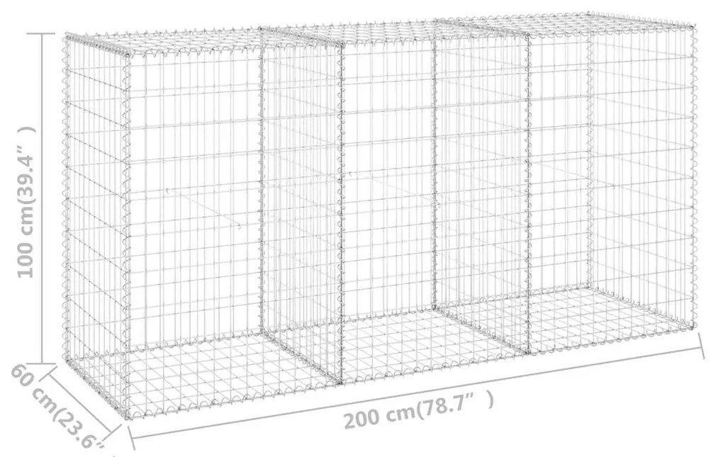 ΣΥΡΜΑΤΟΚΙΒΩΤΙΟ ΤΟΙΧΟΣ 200X60X100 ΕΚ. ΓΑΛΒΑΝ.ΧΑΛΥΒΑΣ + ΚΑΛΥΜΜΑΤΑ 147815