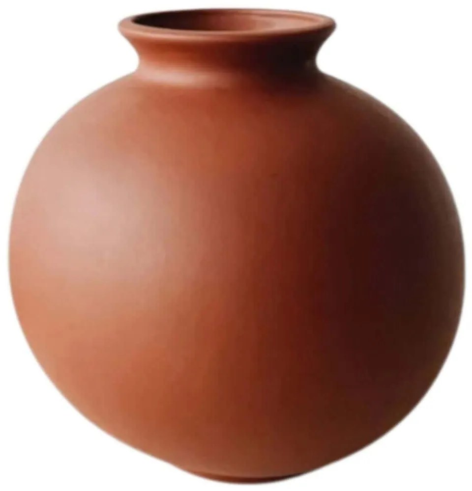 Βάζο Topi 230TRV1351 20,5x20,5x18,5cm Terracotta Aberto Design Κεραμικό