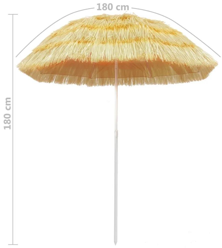 Ομπρέλα Θαλάσσης Hawaii Φυσικό Χρώμα 180 εκ. - Καφέ