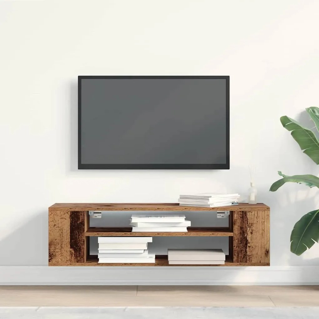vidaXL Κάβο Τηλεόρασης Τοίχου από Παλιό Ξύλο 100x30x26,5 εκ Επεξεργασμένο Ξύλο