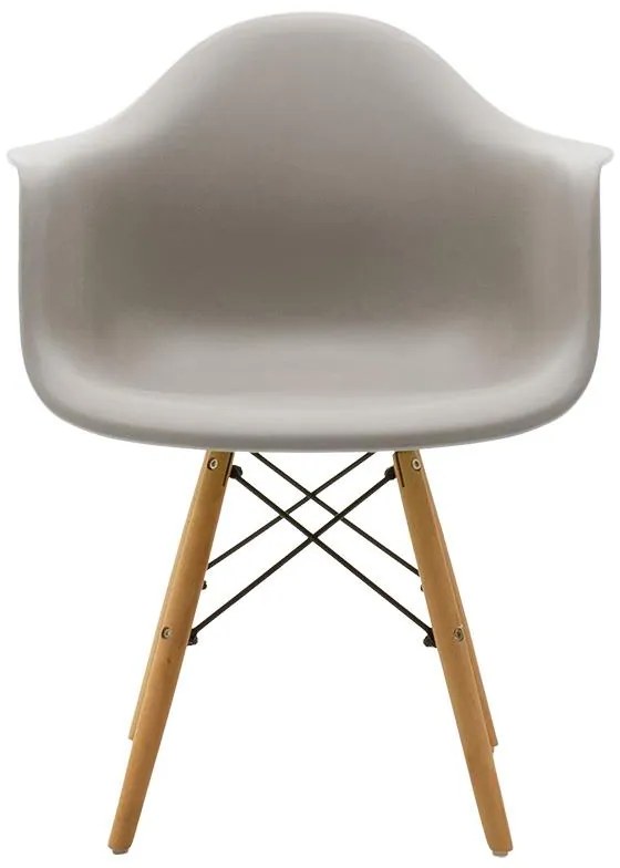 Καρέκλα - Πολυθρόνα Julita PP γκρι-φυσικό πόδι 62x60x78.5 εκ.