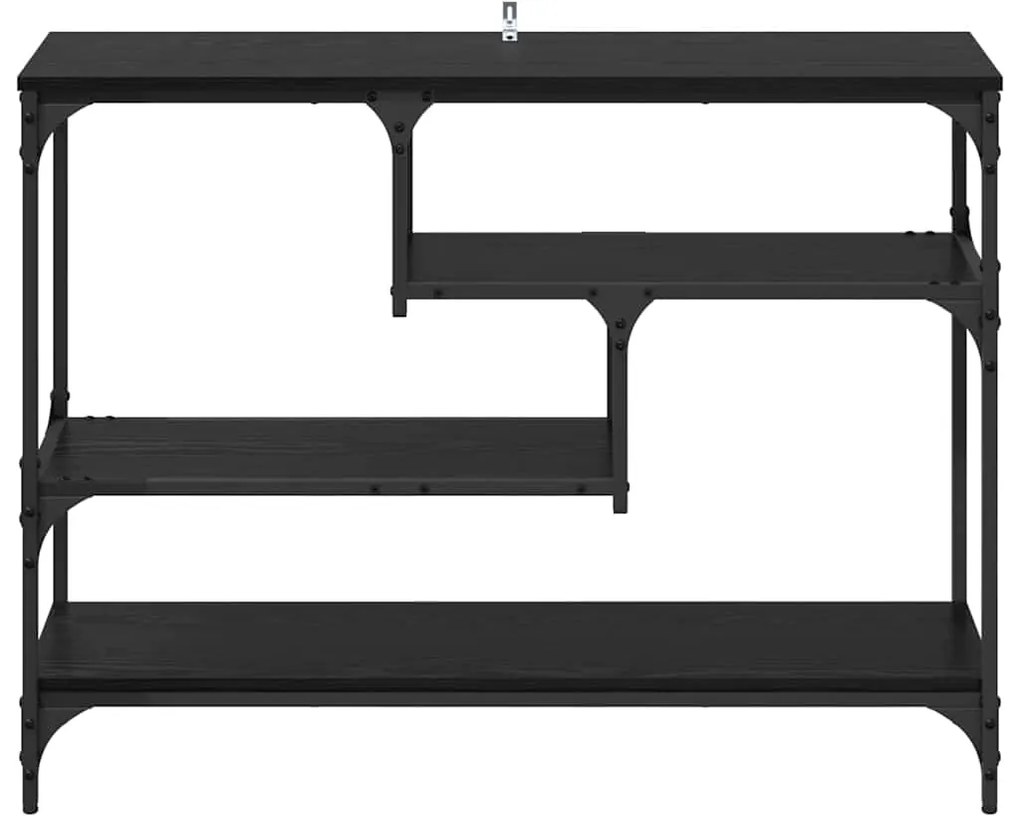 vidaXL Τραπέζι κονσόλας Μαύρη δρυς 100 x 30 x 75 εκ Επεξεργασμένο ξύλο