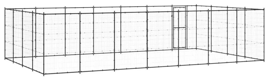 Κλουβί Σκύλου Εξωτερικού Χώρου 33,88 μ² από Ατσάλι - Μαύρο