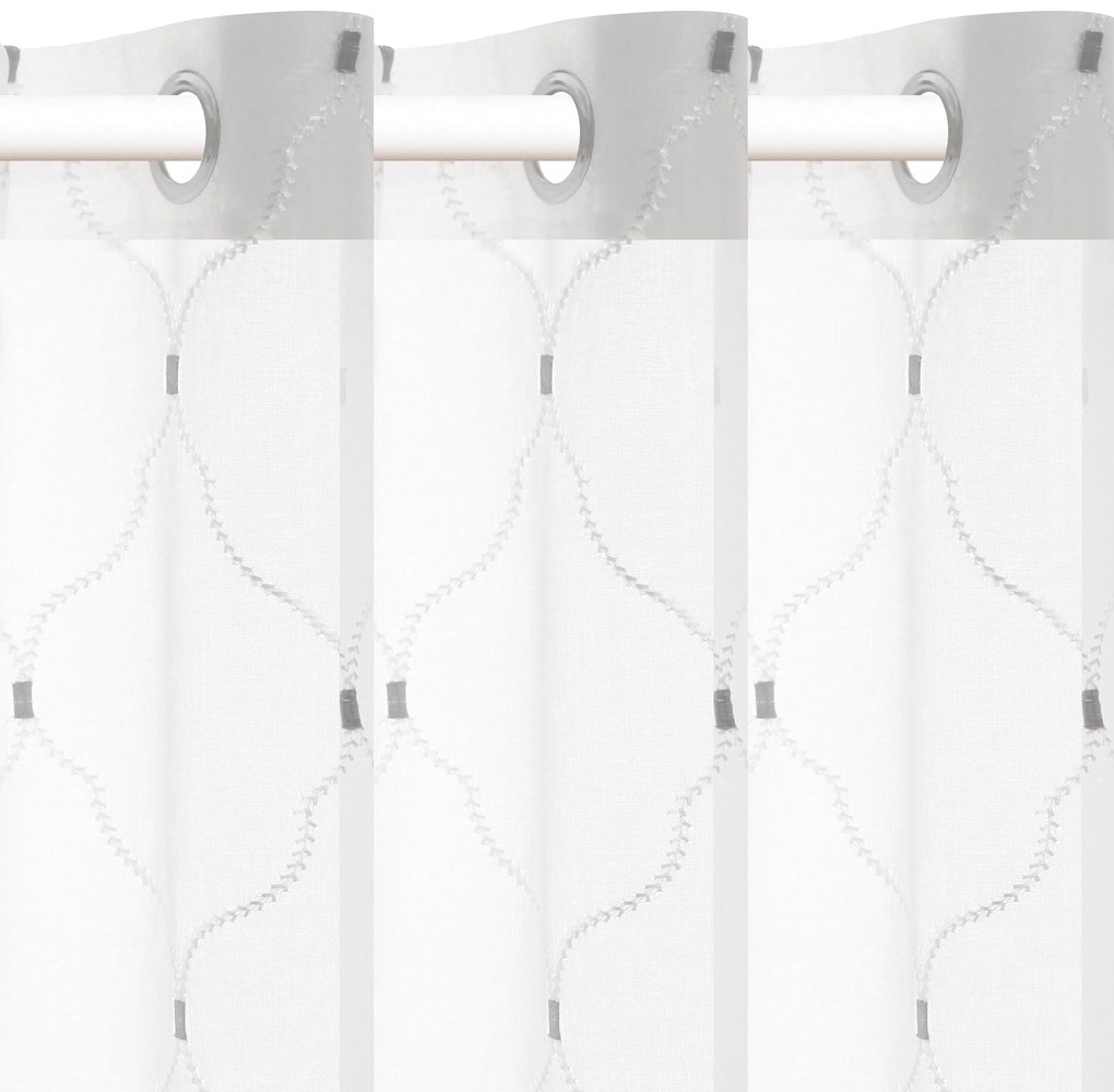 vidaXL Κουρτίνες 2 pcs Λευκό 140 x 245 cm Πολυεστέρας