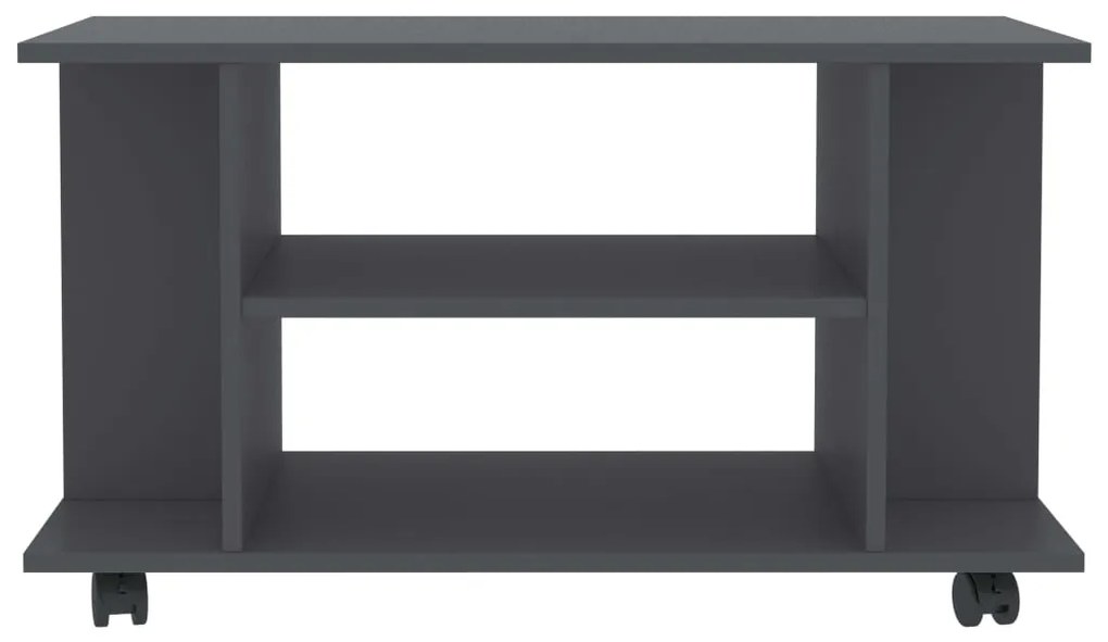 vidaXL Έπιπλο Τηλεόρασης με Ρόδες Γκρι 80x40x40 εκ. από Μοριοσανίδα
