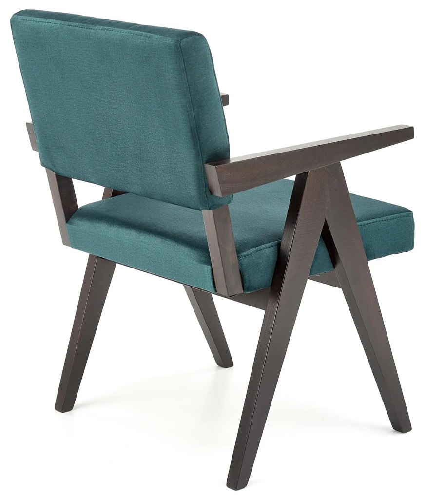 MEMORY chair, ebony / dark green Monolith 37