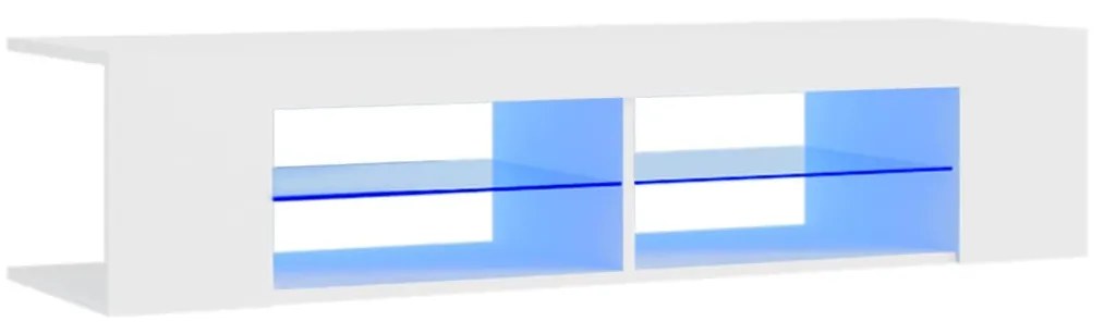 Έπιπλο Τηλεόρασης με LED Λευκό 135x39x30 εκ. - Λευκό