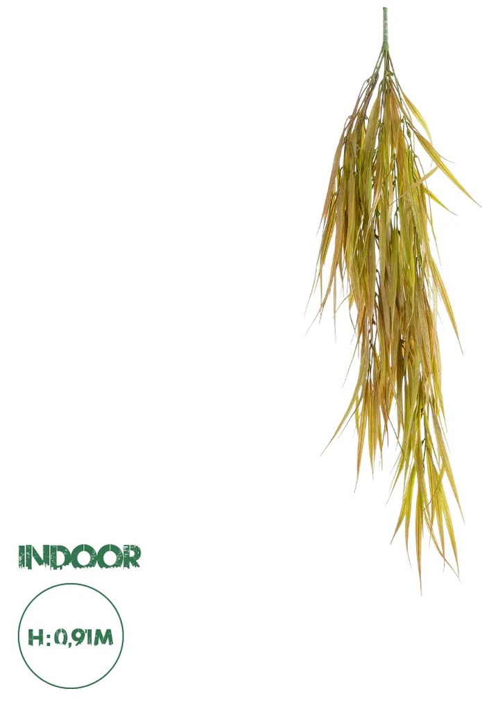 GloboStar® Artificial Garden HANGING CORN GRASS 20824 Τεχνητό Διακοσμητικό Κρεμαστό κλαδί Καλαμπόκι Μ23 x Π10 x Υ91cm