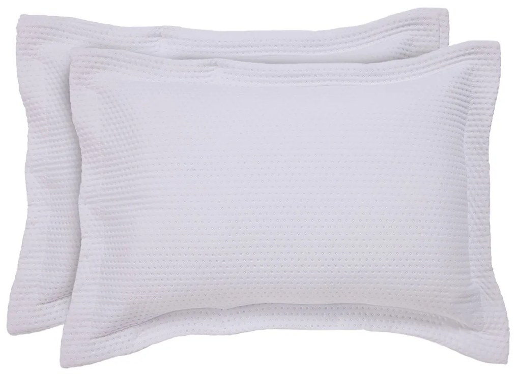 Ζεύγος Μαξιλαροθήκες Καπιτονέ (50x70) Das Home 9655 White