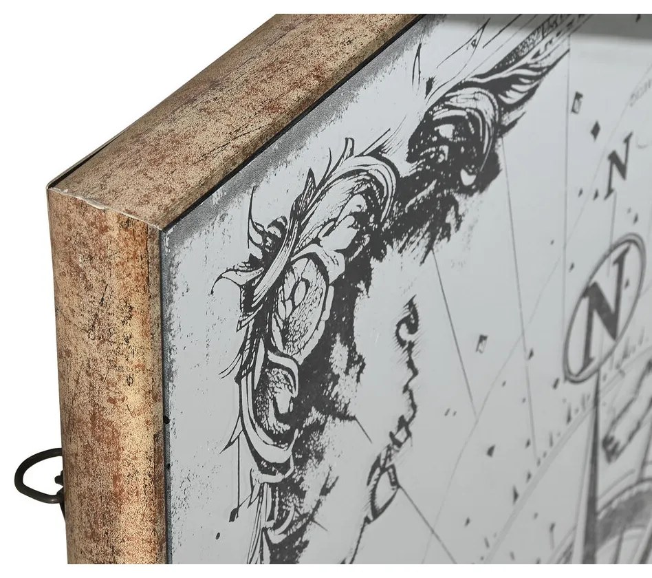 Τοίχο καθρέφτη Home ESPRIT Μαύρο Χρυσό Vintage 60 x 4 x 90 cm