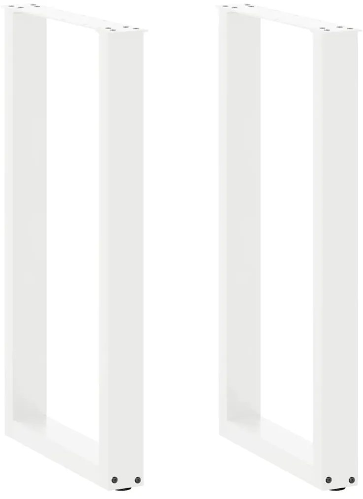 vidaXL Πόδια Τραπεζιού Μπαρ σε Σχήμα U 2 τεμ. Λευκά 50x(90-91) εκ. Ατσάλι