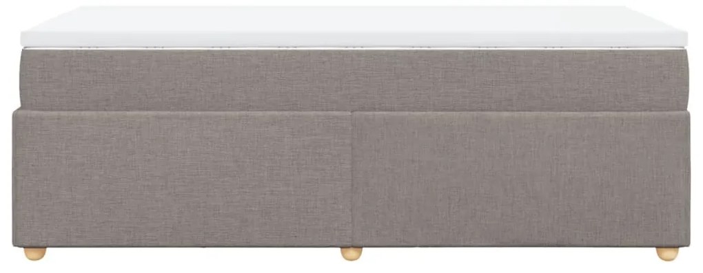 ΚΡΕΒΑΤΙ BOXSPRING ΜΕ ΣΤΡΩΜΑ TAUPE 90X190 ΕΚ.ΥΦΑΣΜΑΤΙΝΟ 3285342