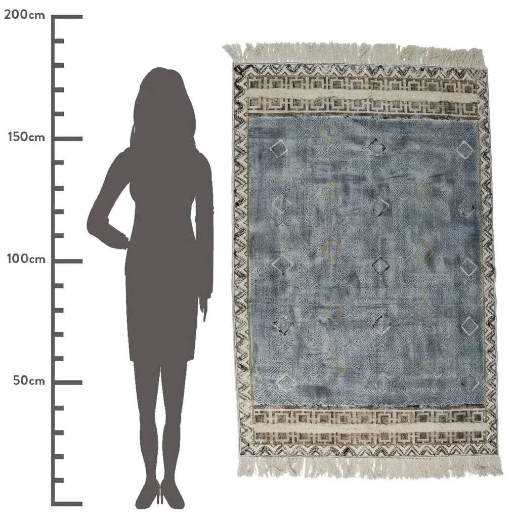 Χαλί ArteLibre Μπλε Βαμβακερό 120x180cm