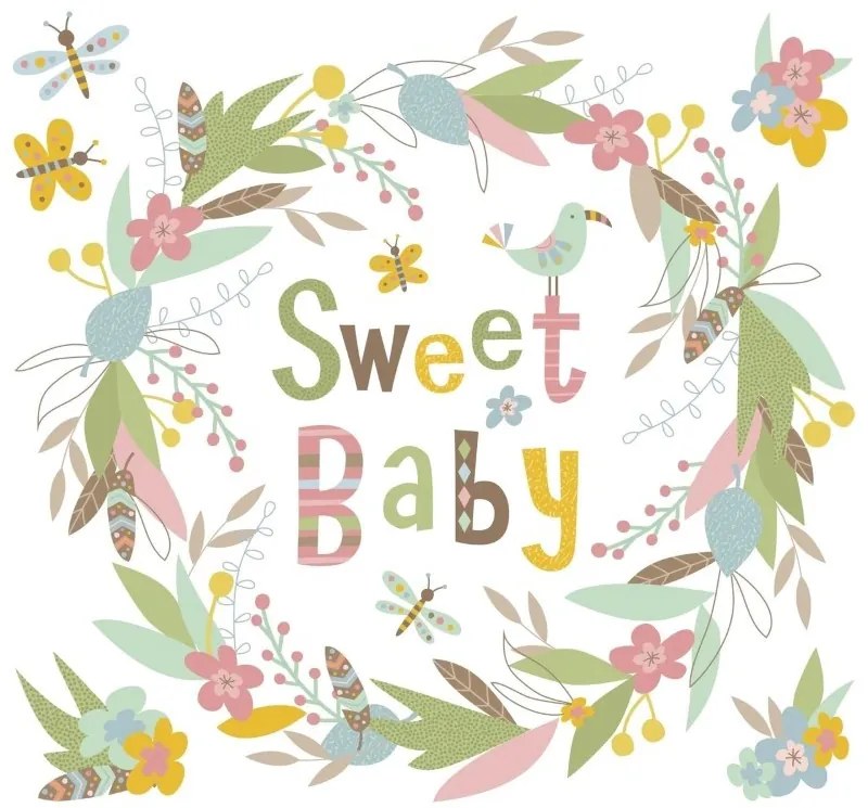 Αυτοκόλλητα τοίχου Sweet Baby 034878624396