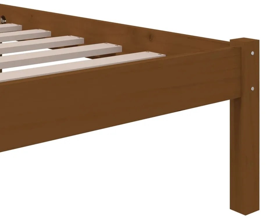 vidaXL Πλαίσιο Κρεβατιού Μελί 75x190 εκ. Ξύλο Πεύκου Small Single