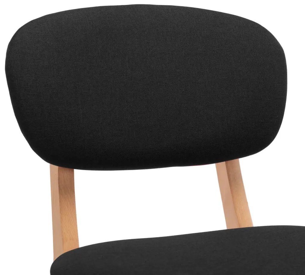 vidaXL Σκαμπό Μπαρ 2 τεμ. Μαύρα Υφασμάτινα