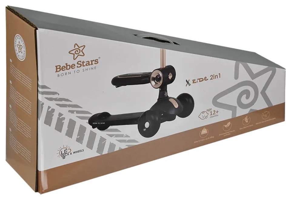 Παιδικό πατίνι X-Ride 2in1 Black 671-188 Bebe Stars