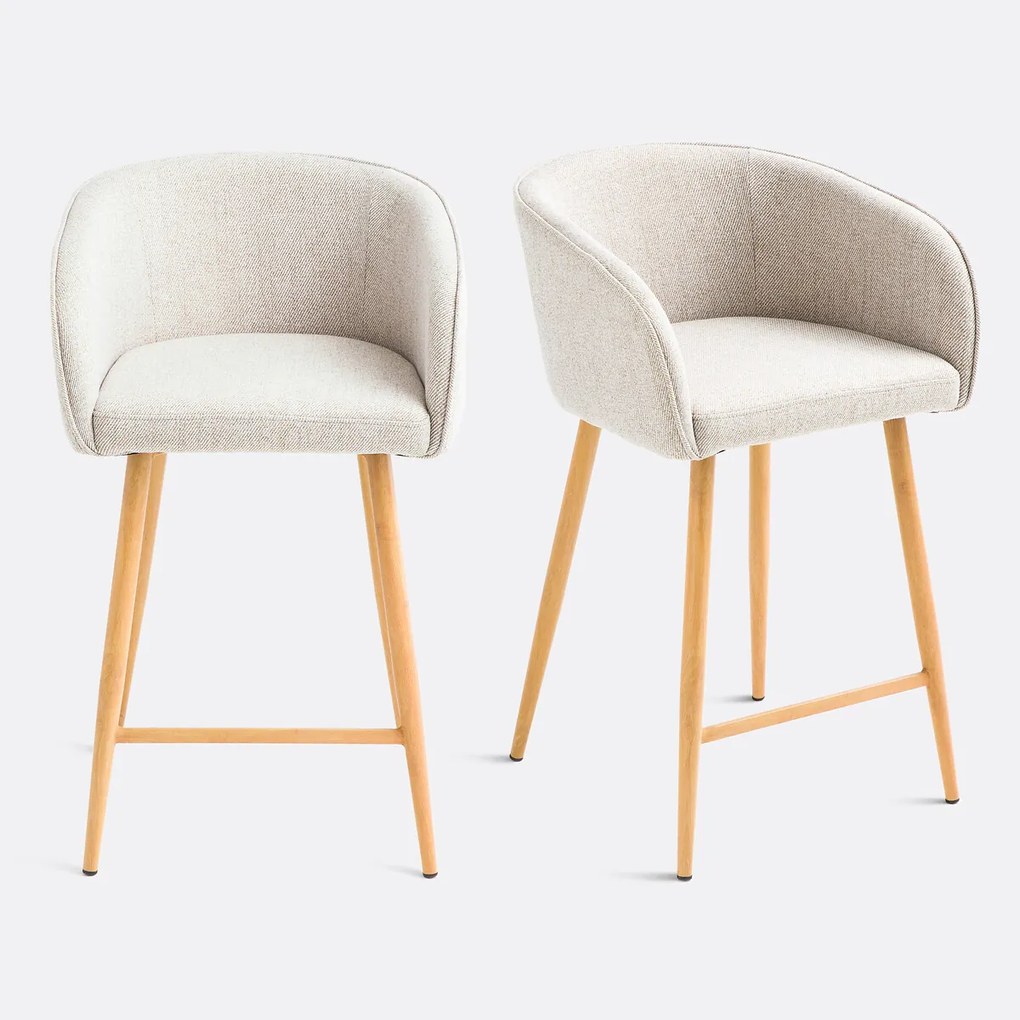 Σετ 2 πολυθρόνες μπαρ Υ64 εκ., Aupi