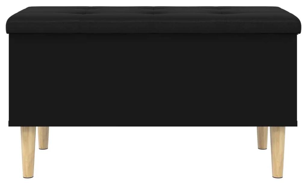 Παγκάκι Αποθήκευσης Μαύρο 82x42x46 εκ. από Επεξεργασμένο Ξύλο - Μαύρο