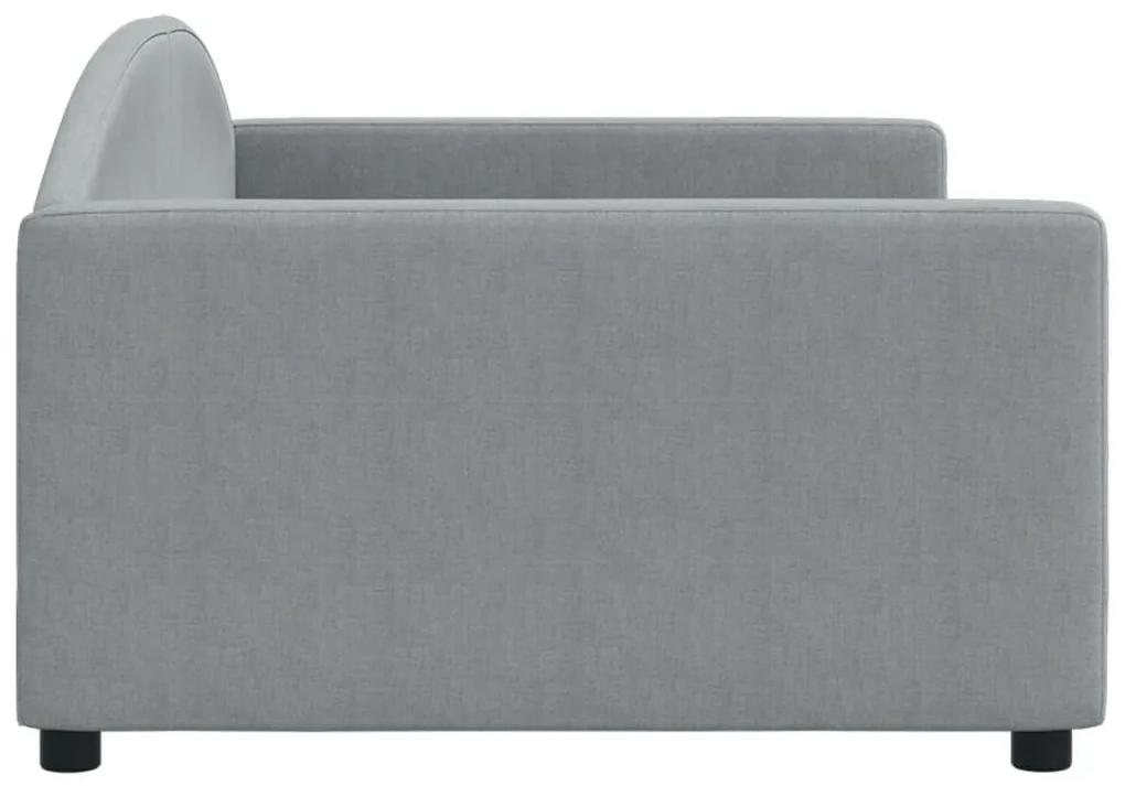 Καναπές Κρεβάτι Ανοιχτό Γκρι 100 x 200 εκ. Υφασμάτινος - Γκρι