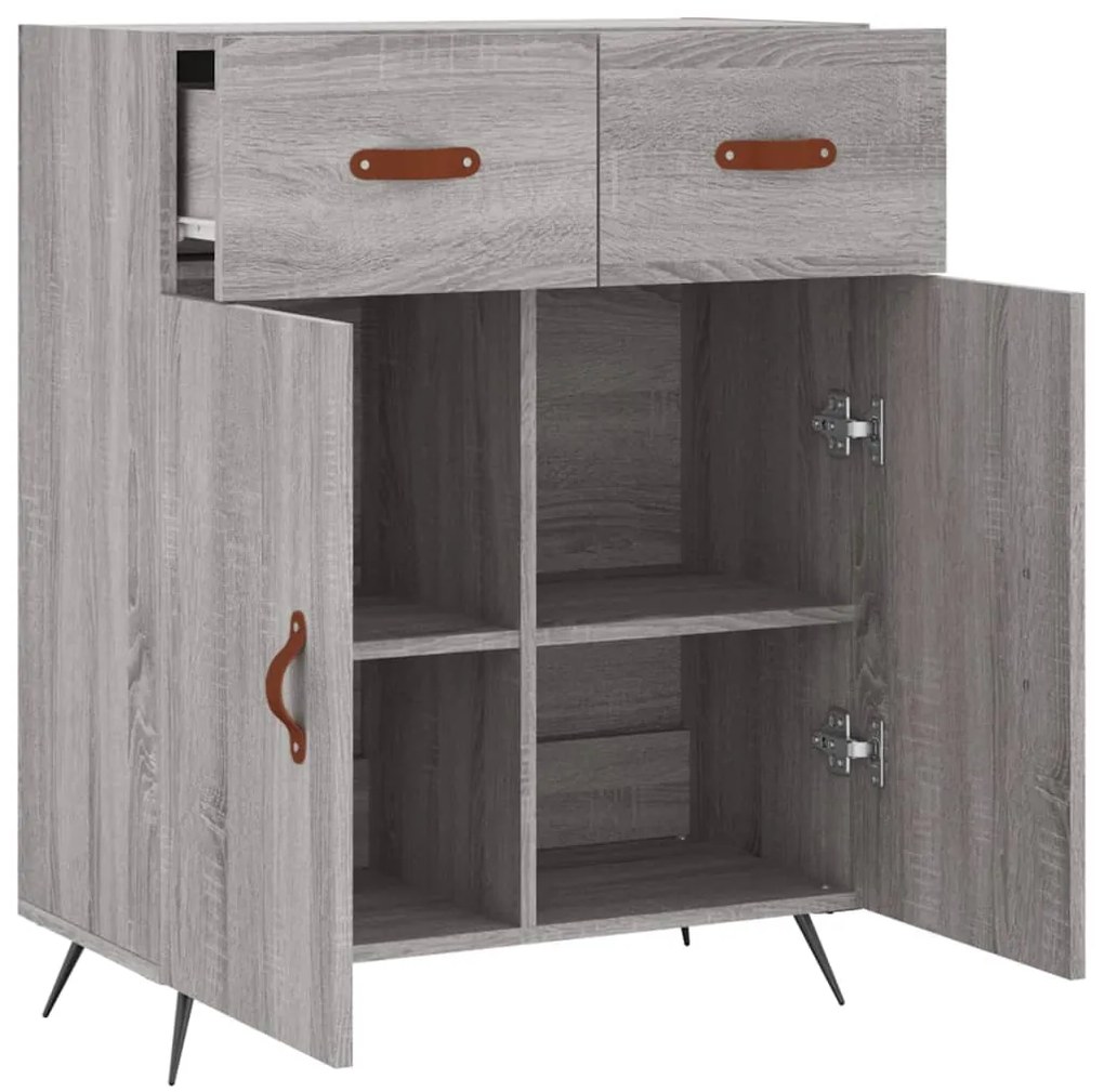 vidaXL Ντουλάπι Γκρι Sonoma 69,5 x 34 x 90 εκ. από Επεξεργασμένο Ξύλο
