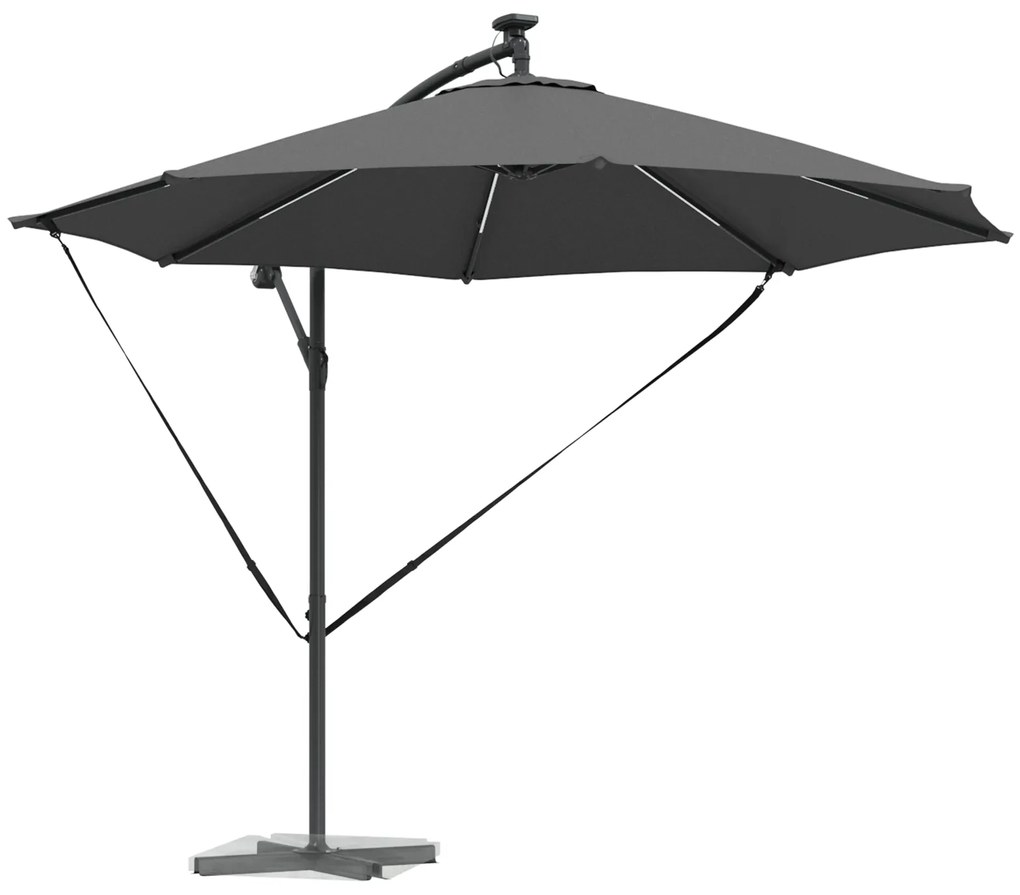 vidaXL Ομπρέλα Cantilever Banana Ανθρακί 294 x 294 x 248 cm