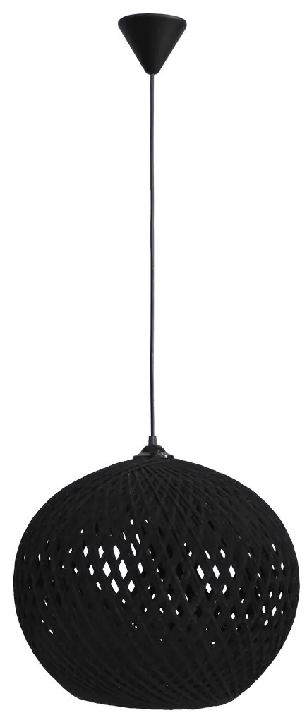 Φωτιστικό Οροφής Μονόφωτο Heronia Silk 31-1141 Rope Black