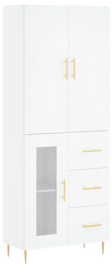 vidaXL Ντουλάπι Λευκό 69,5x34x180 εκ. από Επεξεργασμένο Ξύλο