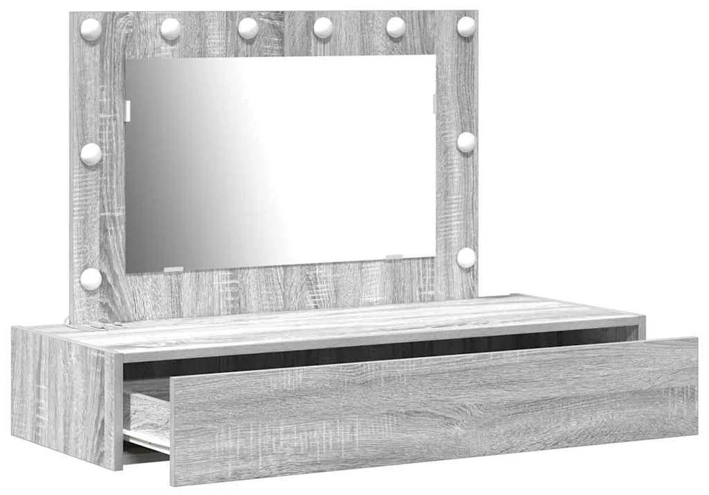 vidaXL Τραπέζι περιποίησης Γκρι 100 x 40 x 70 εκ. Επεξεργασμένο ξύλο
