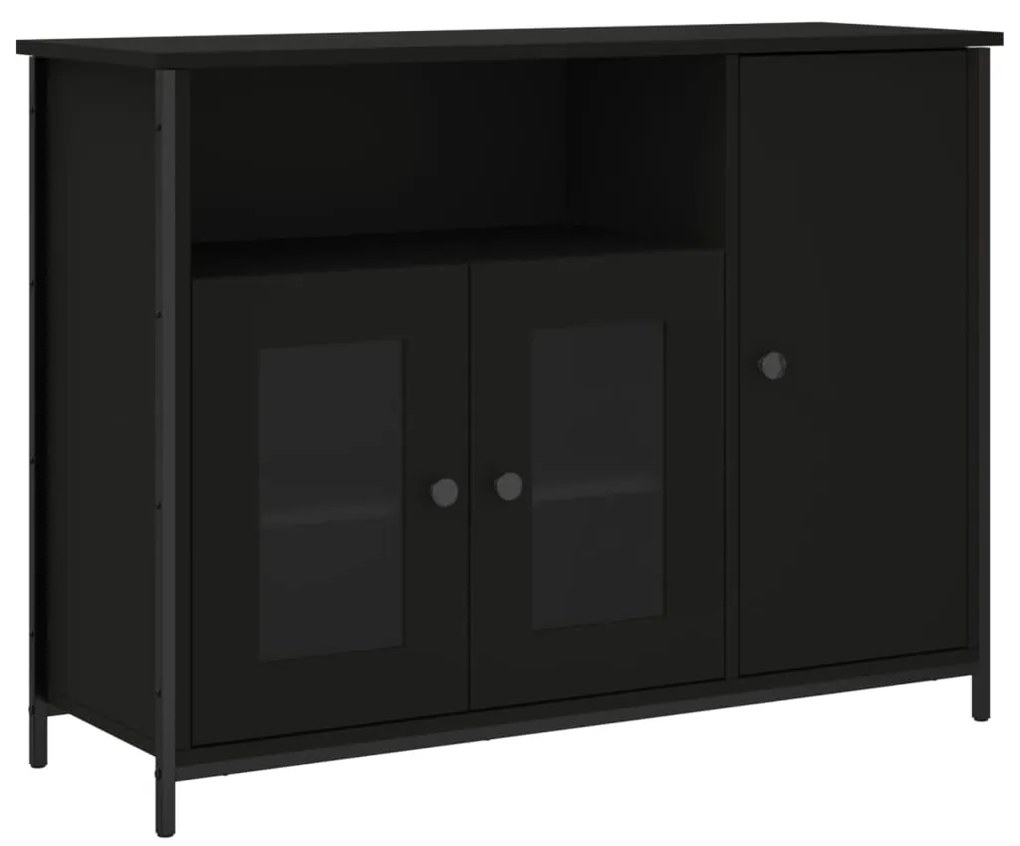 vidaXL Μπουφές Μαύρος 100 x 35 x 75 εκ. από Επεξεργασμένο Ξύλο