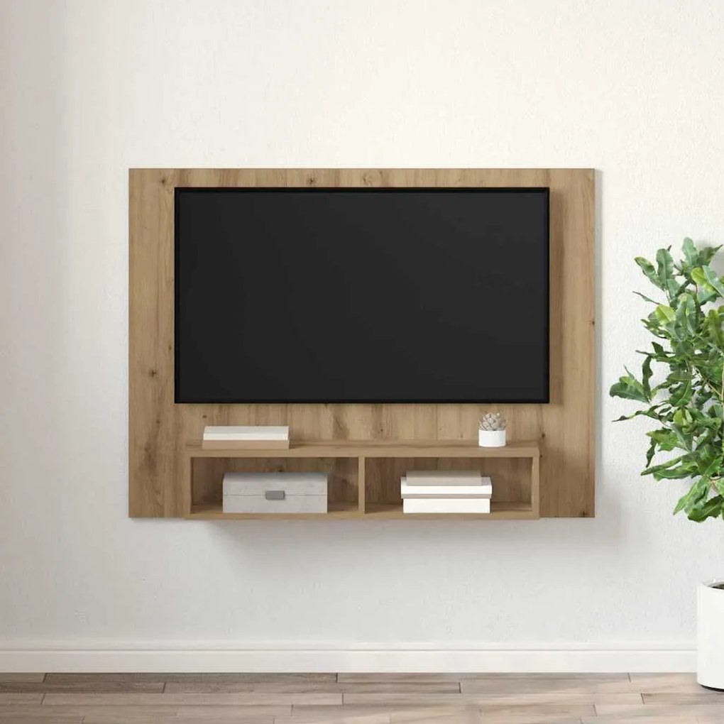 vidaXL Τηλεοπτική Κάβα Τοίχου artisan δρυς 120 x 23.5 x 90 εκ.