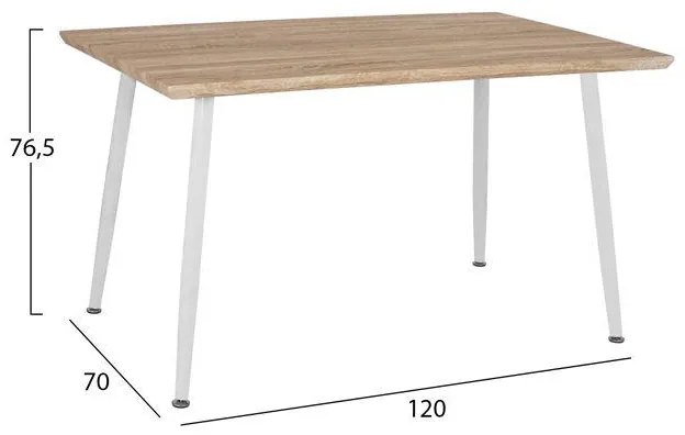 Σετ τραπεζαρίας C10349.02 5τμχ με Τραπέζι 120x70x76.5εκ. & Καρέκλες TWIST Λευκές