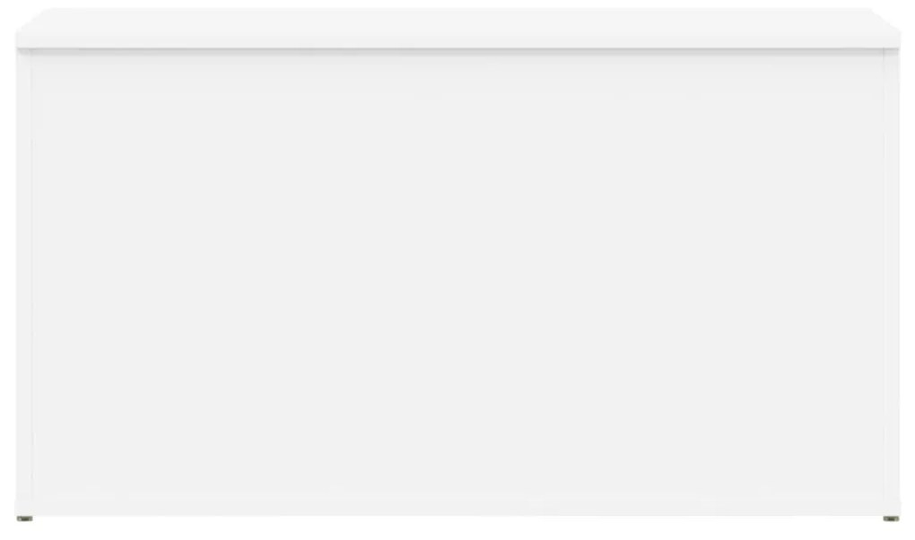 vidaXL Μπαούλο Αποθήκευσης Λευκό 84 x 42 x 46 εκ. Επεξεργασμένο Ξύλο
