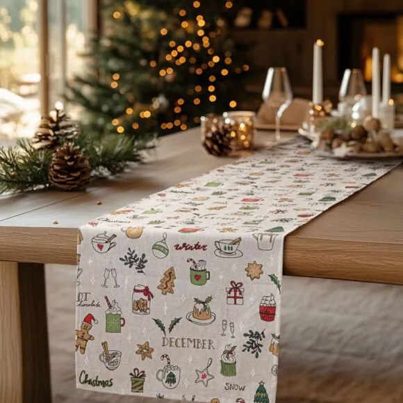 Beauty Home ΡΑΝΝΕΡ ΠΡΑΣΙΝΑ ΧΡΙΣΤΟΥΓΕΝΝΙΑΤΙΚΑ ΣΧΕΔΙΑ   32 cm x 2.5 m