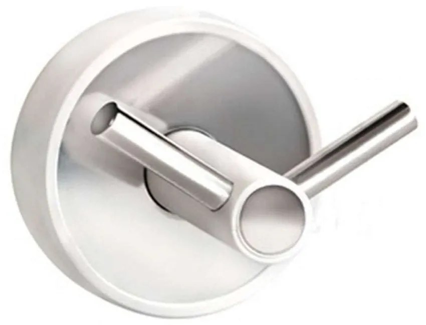 Άγκιστρο Μπάνιου Διπλό Optimo 6202 99 6x6x5,2cm White-Chrome Karag Stainless Steel