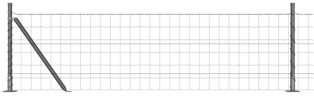 vidaXL Euro Fence με 7 μεντεσέδες 0.6x10 μ από γαλβανισμένο χάλυβα