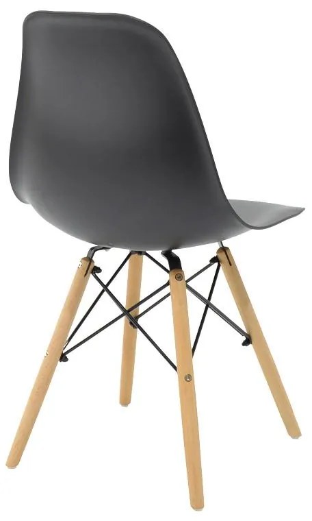Σετ Τραπεζαρίας Manka-Julita 5 τεμ σε Sonoma Truffle - Μαύρο 110x80x77εκ. 110x80x77 εκ.