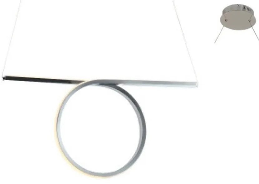 Φωτιστικό Οροφής - Ράγα Led HM98LEDP88CH 43W 3000K 2580lm 88Χ17ΧΗ120 Chrome Aca Decor Αλουμίνιο