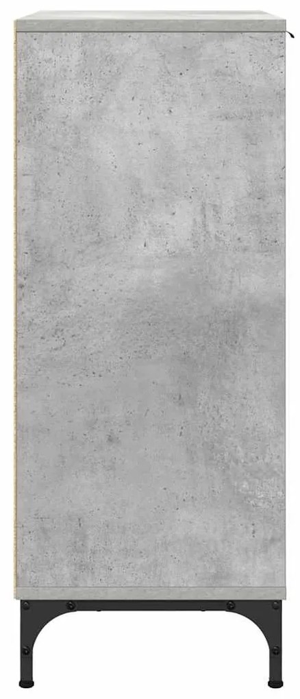 vidaXL Πλαϊνό γραφείο με συρτάρι Σκυρόδεμα Γκρι 89,5 x 33 x 82 εκ.