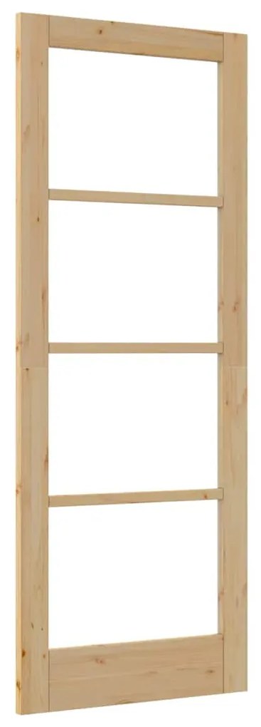 vidaXL Εσωτερική Πόρτα με Γυαλί Καφέ 78 x 202 εκ.